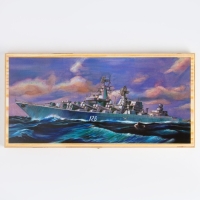 Нарды "Ракетный крейсер", деревянная доска 60 х 60 см, с полем для игры в шашки Нарды "Ракетный крейсер", деревянная доска 60 х 60 см, с полем для игры в шашки