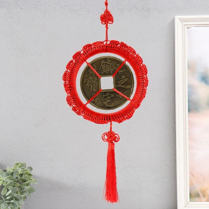 Подвеска металл, текстиль Подвеска металл, текстиль "Ценности" 20х20х50 см