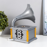 Настольная лампа "Граммофон" E14 10Вт серый 14,5х12,3х24,5 см RISALUX Настольная лампа "Граммофон" E14 10Вт серый 14,5х12,3х24,5 см RISALUX