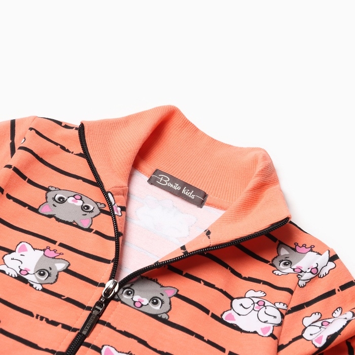 Толстовка для девочки, цвет коралловый, рост 98 см