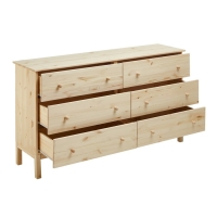 Комод TARVA 6, 151х92х40, Массив сосны