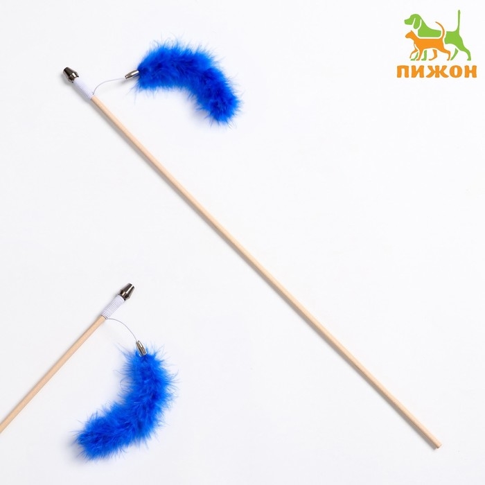 Дразнилка - удочка "Хвост" на деревянной палочке, микс цветов