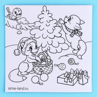 Ёлочные шары под раскраску на новый год &laquo;Лучший подарок&raquo;, 6 шт, новогодний набор для творчества