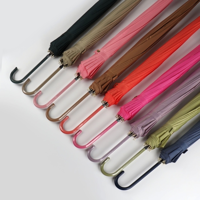 Зонт - трость полуавтоматический &laquo;Однотон&raquo;, эпонж, 16 спиц, R = 53/60 см, D = 120 см, цвет МИКС