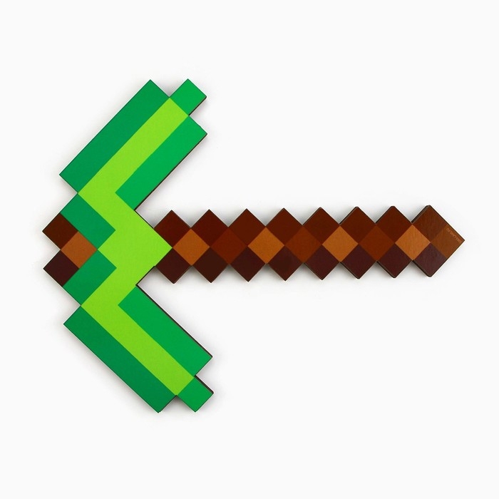 Деревянное оружие, детское сувенирное &laquo;Пиксель&raquo;, топор кирка, 14,2 х 18,1 см