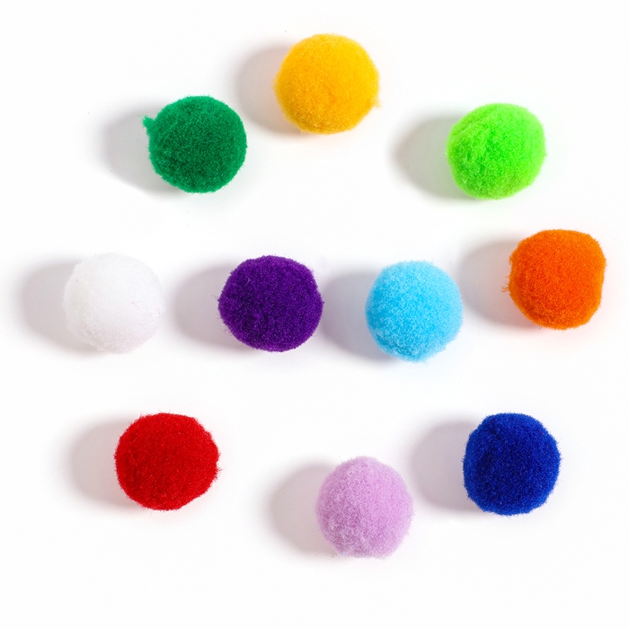 Набор текстильных деталей для декора &laquo;Бомбошки&raquo;, 50 шт., размер 1 шт. &mdash; 2 см