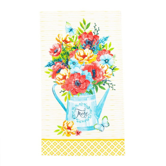 Набор кухонных полотенец Доляна &laquo;8 Марта&raquo;, 35х60см-4шт, 100% хл