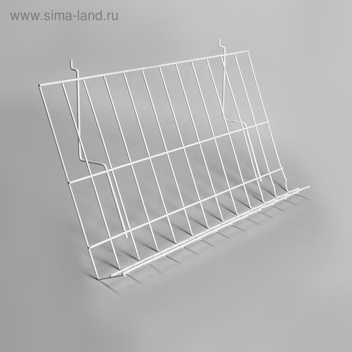 Полка проволочная для экономпанелей, наклонная, 70 градусов, 60&times;33,4, цвет белый