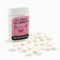 Драже конфеты в банке &laquo;Ты свинера&raquo;, мята, 18 г