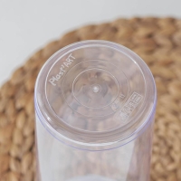 Банка пластиковая для сыпучих продуктов с мерной ложкой, 800 мл, 13,5&times;10&times;15 см, цвет МИКС