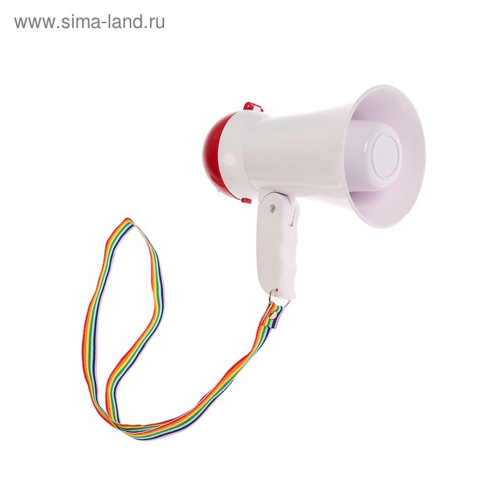 Мегафон ручной Rad-02, 5 Вт, дальность до 50 м, запись 10 сек, 3 режима, белый