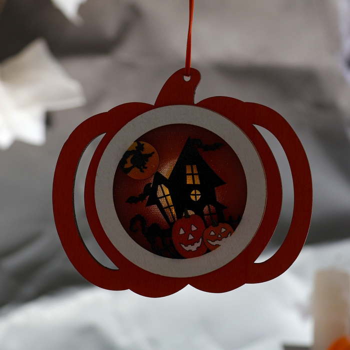 Подвеска с подсветкой «Замок на Хэллоуин», 12 × 14,5 × 1,6 см Подвеска с подсветкой «Замок на Хэллоуин», 12 × 14,5 × 1,6 см