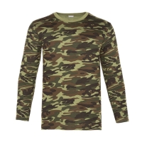 Лонгслив мужской с начёсом, цвет камуфляж тёмно-зелёный, размер 50 Лонгслив мужской с начёсом, цвет камуфляж тёмно-зелёный, размер 50