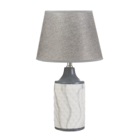 Настольная лампа "Аннет" E14 40Вт бело-серый 23х23х41 см RISALUX Настольная лампа "Аннет" E14 40Вт бело-серый 23х23х41 см RISALUX