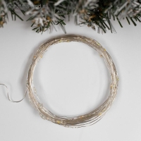 Гирлянда &laquo;Нить&raquo; 5 м роса, IP20, серебристая нить, 50 LED, свечение мульти, USB