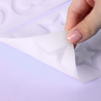 Набор форм для шоколада, 3 шт, 8 ячеек, силикон, 21×11×0,3 см, цвет прозрачный Набор форм для шоколада, 3 шт, 8 ячеек, силикон, 21×11×0,3 см, цвет прозрачный