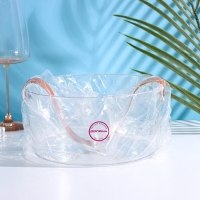 Ведёрко для льда Доляна, 2,6 л, 21&times;21&times;10 см, цвет прозрачный