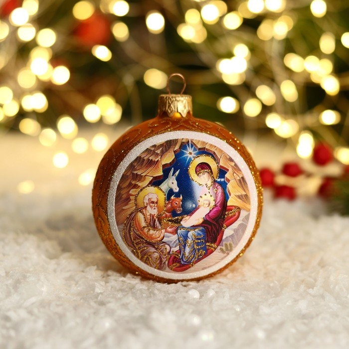 Шар новогодний Шар новогодний "Рождество" 8 см