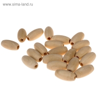 Бусины деревянные тубы овальные 20х10 мм (набор 20 шт) без покрытия Бусины деревянные тубы овальные 20х10 мм (набор 20 шт) без покрытия