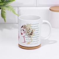 Кружка сублимация "Любимой дочке" Цветы, c нанесением Кружка сублимация "Любимой дочке" Цветы, c нанесением