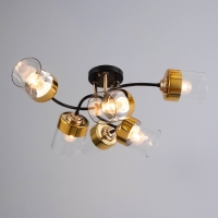 Люстра "Гардера" 6х60Вт Е27 Коричневый, золото 70,5х32,5х21см Люстра "Гардера" 6х60Вт Е27 Коричневый, золото 70,5х32,5х21см