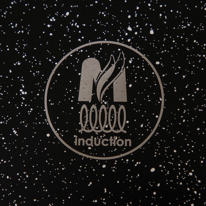 Жаровня &laquo;Гранит Black&raquo; Induction Pro, 4 л, d=28см, стеклянная крышка, антипригарное покрытие, индукция, цвет чёрный