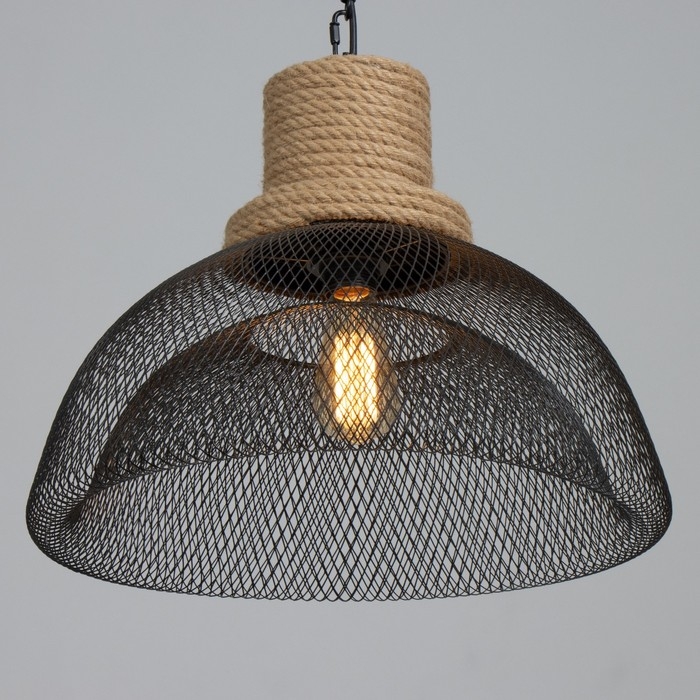 Люстра BayerLux "Райбен" 1хЕ27 черный 44х44х60см