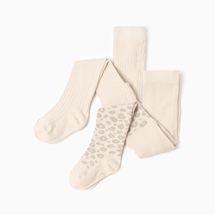 Набор колготок Крошка Я "Лео", рост 98-104 см, молочный