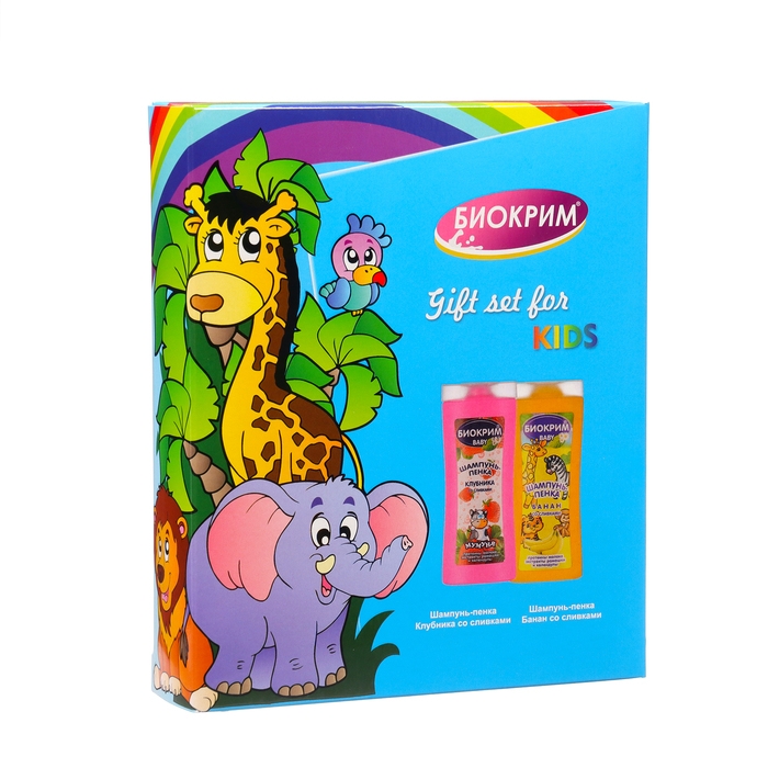 Подарочный набор косметики детский Биокрим: шампунь-пенка, 250 мл + шампунь-пенка, 250 мл
