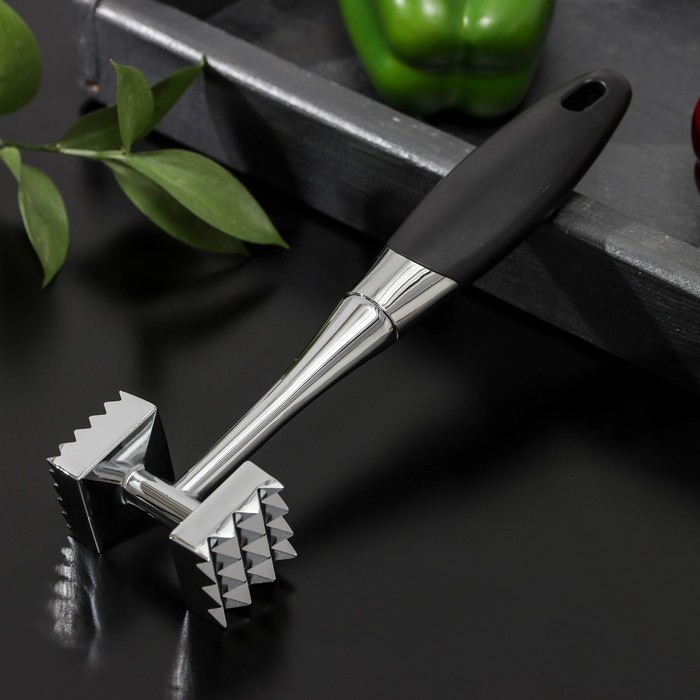 Молоток для мяса Доляна &laquo;Хром&raquo;, 272 гр, цвет чёрный