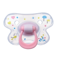 Соска - пустышка силиконовая ортодонтическая «Зайка», от 12 мес., с колпачком, цвет розовый Соска - пустышка силиконовая ортодонтическая «Зайка», от 12 мес., с колпачком, цвет розовый