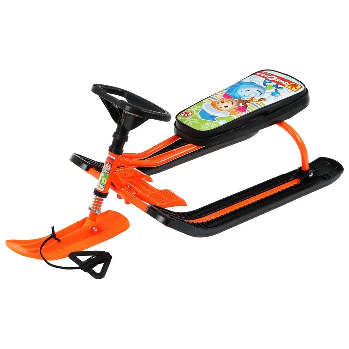 Снегокат &laquo;Тимка спорт 2 Фиксики&raquo;, ТС2/Ф12, цвет оранжевый/чёрный
