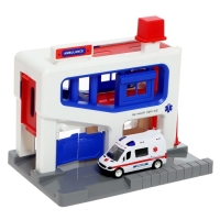 Парковка &laquo;Скорая&raquo;, подъёмный механизм, 1 машинка в комплекте, МИКС