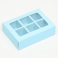 Коробка для 6 конфет, мята, 13,7 х 9,85 х 3,86 см. Кондитерская упаковка Коробка для 6 конфет, мята, 13,7 х 9,85 х 3,86 см. Кондитерская упаковка