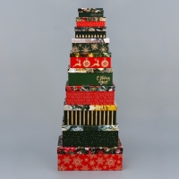 Набор подарочных коробок 10 в 1 &laquo;Елочные игрушки&raquo;, 12 х 7 х 4 - 32.5 х 20 х 12.5 см, Новый год