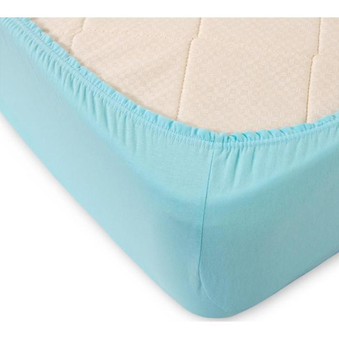 Простыня на резинке &laquo;Купу-купу&raquo;, 140х200х20 см, бирюза, трикотаж