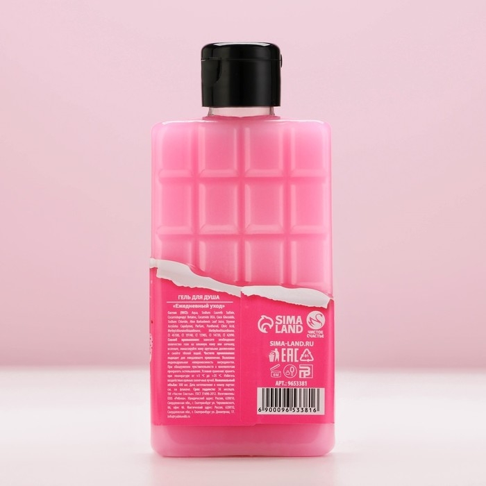 Гель для душа «Для сладкой девочки», 300 мл, аромат клубники в шоколаде, ЧИСТОЕ СЧАСТЬЕ Гель для душа «Для сладкой девочки», 300 мл, аромат клубники в шоколаде, ЧИСТОЕ СЧАСТЬЕ