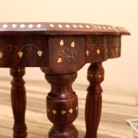 Стол резной "Круг" дерево 48х53х53см