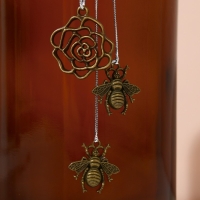 Ваза для цветов стекло, коричневая, 500 мл.