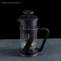 Чайник заварочный френч - пресс &laquo;Зет&raquo;, 350 мл, стекло, цвет чёрный