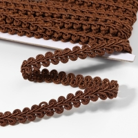 Тесьма декоративная &laquo;Шанель&raquo;, 12 мм, 10 &plusmn; 1 м, цвет коричневый