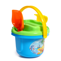 Песочный набор №193: ведро большое, ситечко большое, лопатка, грабельки), цвета МИКС