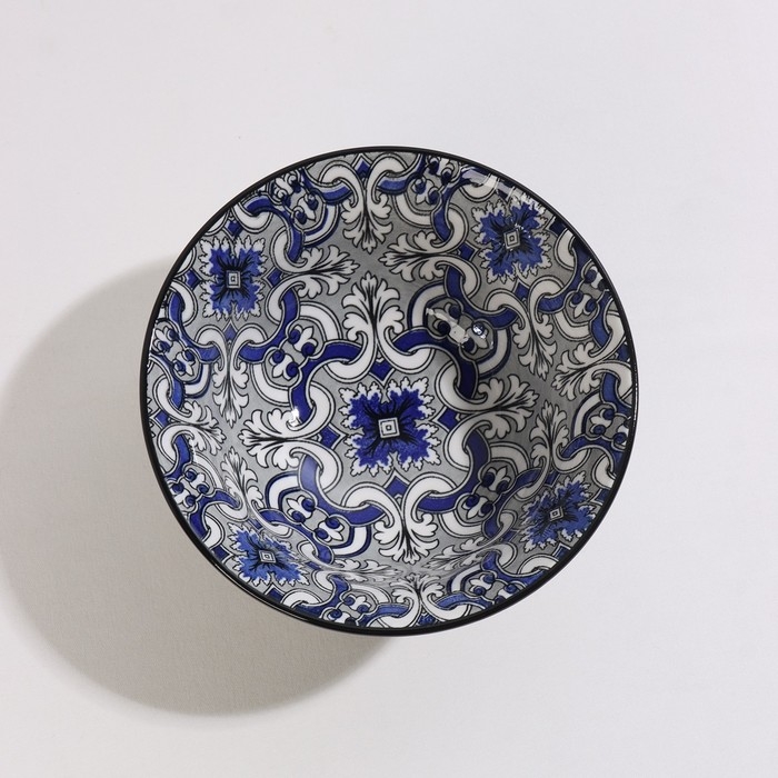 Салатник керамический Доляна &laquo;Дайра&raquo;, 350 мл, d=12,5 см, цвет серый