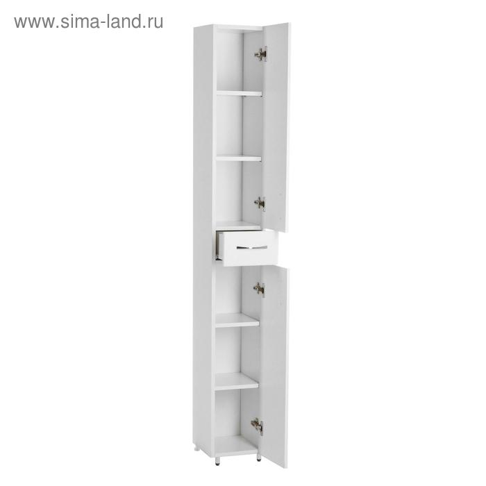 Пенал для ванной комнаты 24 с ящиком правый, 194 см х 24 см х 26,6 см