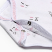 Боди детское с длинным рукавом, цвет белый, рост 74