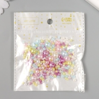 Бусины для творчества пластик "Круглые. Ассорти макарун" d=3-8 мм, набор 10 гр