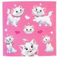 Канцелярский набор, блокнот А6, ручка, наклейки, Коты Аристократы