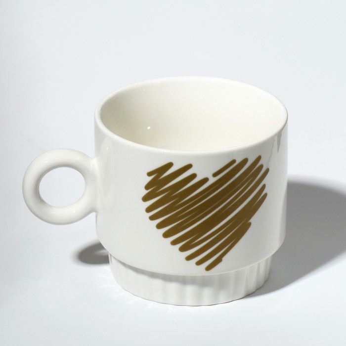 Кружка керамическая &laquo;Любовь&raquo;, 250 мл, цвет белый