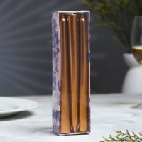 Набор Свечей античных, 1,9х 20 см, 6 штук, кофейно-золотой металлик Набор Свечей античных, 1,9х 20 см, 6 штук, кофейно-золотой металлик