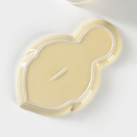 Чайная пара керамическая &laquo;Листочек&raquo;, 3 предмета: чашка 320 мл, блюдце 25,5&times;16 см, ложка, цвет жёлтый